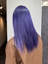 アジールヘア 所沢プロペ通り店(agir hair)&nbsp;ロイヤルラベンダーパープルワイドバング美髪ケアブリーチ所沢
