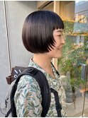 マッシュボブマッシュショート前上がりボブオン眉ミニボブ