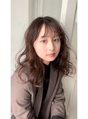 ラウンドバングパーマ/