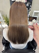 ファビ 渋谷(Fab)&nbsp;くびれヘア/暗めカラー/アプリコットオレンジ/縮毛矯正