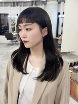 ガーランドウメダ(Garland umeda)&nbsp;オリーブカラー、セミロングヘア　担当　垣内　7052