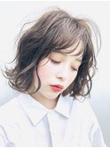 【モテ髪】ほつれウェーブボブ