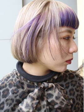 シィーム(cime) 小顔ハイライトカラー2色のデザインカラー