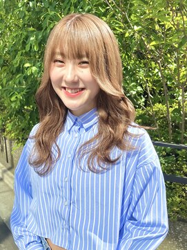 サクラ 岐阜(SAKURA) ケアブリーチでダメージレスWカラー　ミルクティーベージュ