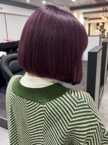 ツキ 横浜店(tuki)&nbsp;ダブルカラーピンクベージュベージュカラーケアブリーチミニボブ