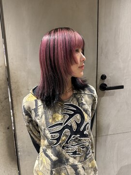 ビビト(bibito) bibito インナーカラー ツートンカラー ピンク 黒