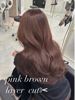 マーシュ 梅田(marshu)&nbsp;吉岡Style/ピンクブラウン/ワンホン/レイヤーカット