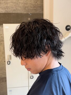 メンズギフト(men's GIFT) ツーブロックツイストスパイラルパーマメンズマッシュウルフ