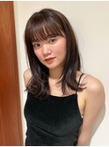 外ハネレイヤーカットセミロング