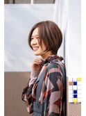 前下がりショートボブ×シークレットハイライト