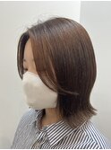 調布切りっぱなしミニボブショートレイヤー外ハネ前髪なし