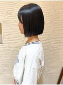 【morio】札幌ボブ　ぱつっと黒髪ナチュラルボブ