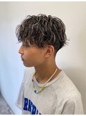 波巻きメッシュ/波巻きスパイラルパーマ/メッシュ/ハイライト