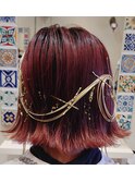 お嬢様外ハネ高発色アレンジ★結婚式 二次会 お呼ばれ ドレス