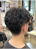 スパイキーショート/ブルーブラック/フェザーパーマ/中村郁未