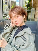 ロシェ 横浜店(loche)&nbsp;ふんわりこなれショート×アプリコットオレンジ[横浜駅]