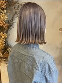 ハイトーン × 切りっぱなしボブ