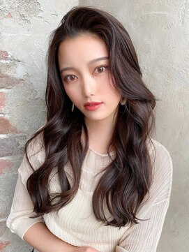 ラルユー 金山(LallYou) 大人かわいいくびれヘアセミロング × ミルクティーベージュ