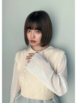 トリッカ 銀座(tricca)&nbsp;ベージュカラー/ボブ/顔まわりレイヤー/前髪/イメチェン