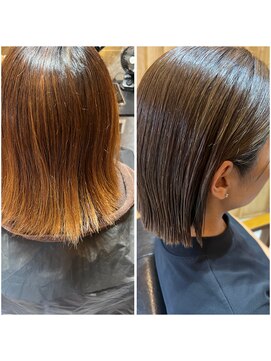 トゥーリ 長崎浜口店(tuuli) カーキ系髪質改善カラー