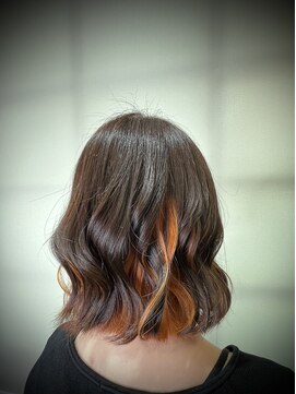 モナン 渋谷(Monan) ボブ×カシスオレンジイヤリングカラー