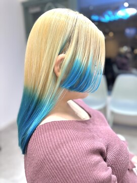 イロ(iro) blonde × sky blue
