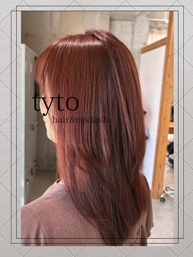 タイト(tyto) 柔らかレイヤー×オレンジブラウン