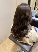 ハニーベージュ×ゆる巻きロング