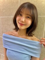 サンド ミュウ 横浜店(sand mieu)&nbsp;くびれボブ/韓国/ブリーチなしベージュ/レイヤーカット