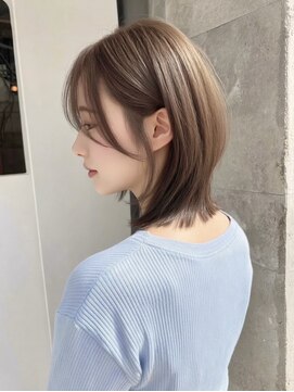 トーン 上大岡(tone.) ミディアムレイヤー”レイヤーカット*髪質改善*ベージュブラウン