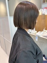 フィルムス 田町芝浦(FILMS) ミルクティーベージュ/レイヤーボブ/韓国巻き/顔周りカット/田町