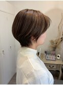 ハイライトショート × 柔らかフォルムデザインカラー