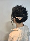 大人黒髪お呼ばれアップ