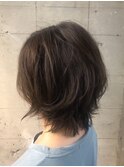 ショートレイヤーボブ_ブランジュダブルバング