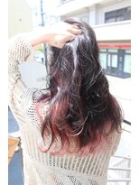 ジウ 上通り(JIU)&nbsp;大人かわいいゆるふわ愛されラベンダーアッシュ×インナーピンク