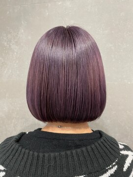 フィー 東川口店(fee) パープルブラウン/ダブルカラー/ファイバープレックス/カット