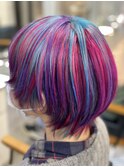 資生堂カラーミューズピンクパープル大人かわいいショートカット