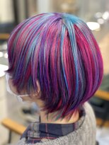 キャラ シャローネ 池袋(Chara Chalone)&nbsp;資生堂カラーミューズピンクパープル大人かわいいショートカット