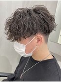 波巻きスパイラルパーマツーブロックツイストスパイラルパーマ