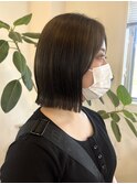 切りっぱなしボブ/髪質再生トリートメント