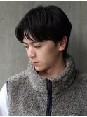 センターパートショートネープウルフ