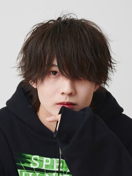 エルマーク 心斎橋(L-MARK) マッシュウルフメンズカットスパイラルパーマツイスパ波巻き