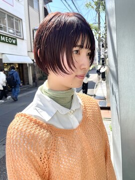 ヌード(NUDE) NUDEピンク丸みショート大人ショートボブ顔周りレイヤーショート