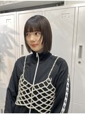 ◎切りっぱなしボブ縮毛矯正ミニボブストレートパーマ