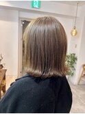 シアーベージュ × 外ハネbob