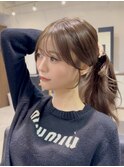 ふわっと動くレイヤー/韓国ヘア/ロングヘア/顔まわり/谷町四丁目