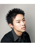 スパイキーショート短髪アップバングフェザーショート