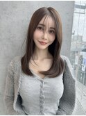 ミニウルフレイヤーカット顔周りカット前髪カット韓国ロング