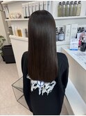 韓国 くびれロング レイヤー ワンホンヘア 小顔前髪