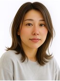 前髪なし/前髪長め/ミディアム/くびれ/大人/綺麗/外ハネ/結べる